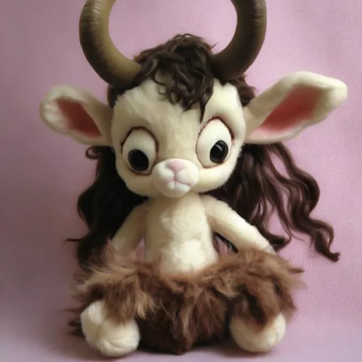 Prompt: satyr, stuffed animal