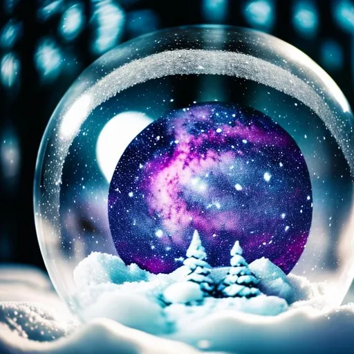 Prompt: The universe in a snow globe