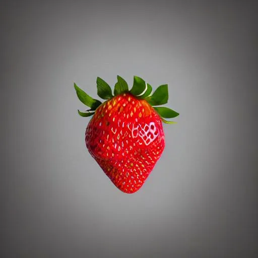 Prompt: Ah photo of a strawberry pattern, ring light, indoor, whit pastel bright colors, 3D render