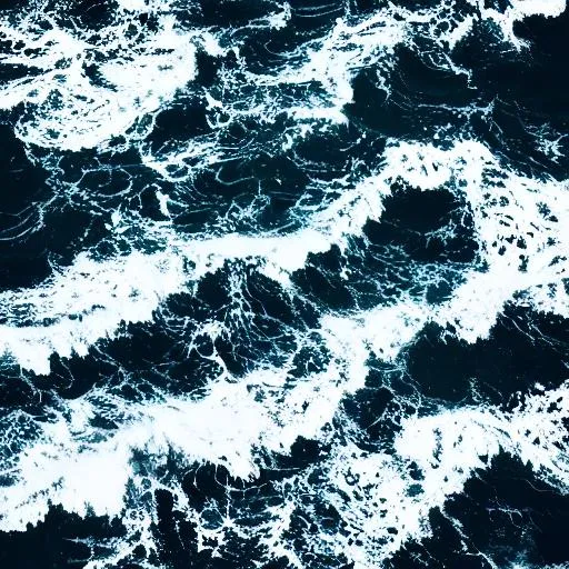 Prompt: black waves in the ocean aesthetic