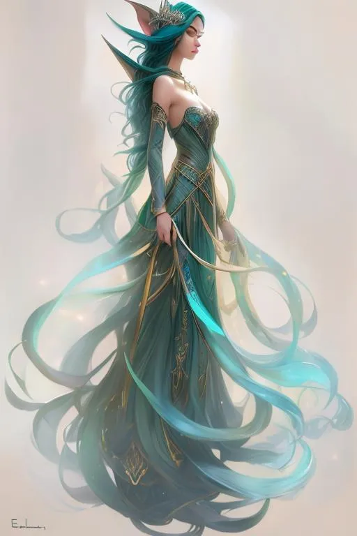 Prompt: Tall elven woman, green hair, one large diamond pendant, oil painting, UHD, hd , 8k eyes, detailed face, big anime dreamy eyes, 8k eyes, intricate details, insanely detailed, masterpiece, cinematic lighting, 8k, complementary colors, golden ratio, octane render, volumetric lighting, unreal 5, artwork, concept art, cover, top model, light on hair colorful glamourous hyperdetailed medieval city background, intricate hyperdetailed breathtaking colorful glamorous scenic view landscape, ultra-fine details, hyper-focused, deep colors, dramatic lighting, ambient lighting god rays, flowers, garden | by sakimi chan, artgerm, wlop, pixiv, tumblr, instagram, deviantart