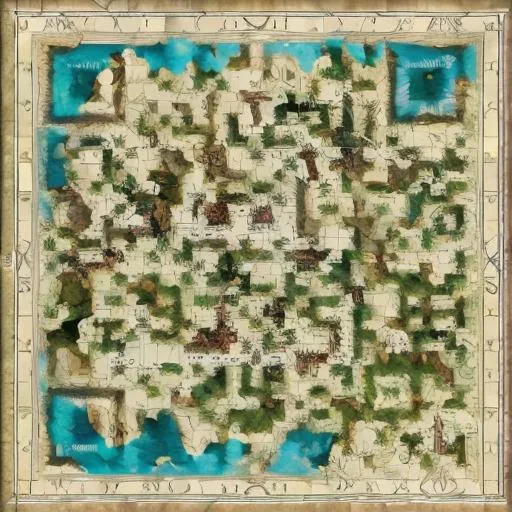Prompt: highly detailed dnd world map, 16k, hyperdetailed, medieval, map old parchment paper, game asset