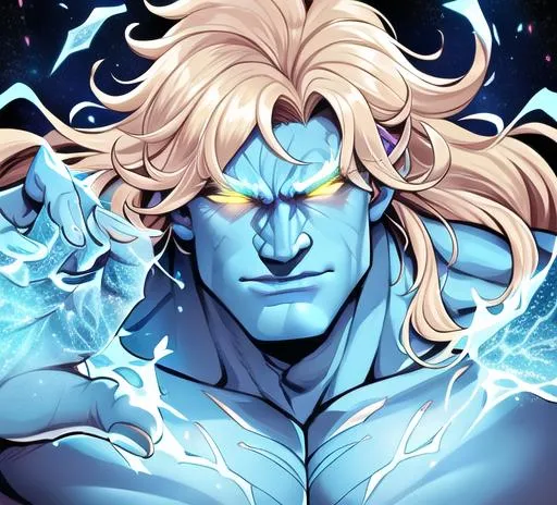 Prompt: Close-up face, high quality, good face, detailed face, detailed, 8k, HDR, good anatomy, good hands, complete fingers, good arms, five fingers, detailed hair

Magnus is a hulking, stone-skinned titan with immense strength and resilience. Covered in veins of glowing crystals, he can harness the earth's energy to increase his already formidable power. Magnus is a protector of nature, utilizing his incredible strength to defend the land from destruction and uphold the balance between the natural world and civilization. His unwavering determination and indomitable spirit make him a steadfast guardian in the face of adversity.