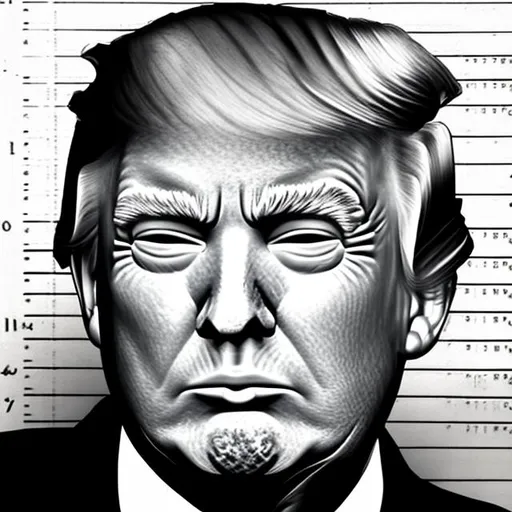 Prompt: Donald Trump mug shot