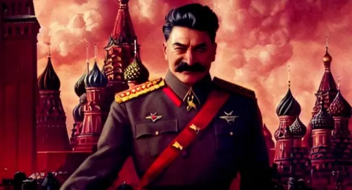 Prompt: Josef Stalin portrait, moscow background, fantasy, dark fantasy, high fantasy, perfect composition, hyperrealistic, super detailed, 8k, high quality, trending art, trending on artstation, sharp focus, studio photo, intricate details, highly detailed, by greg rutkowski, style of magic the gathering