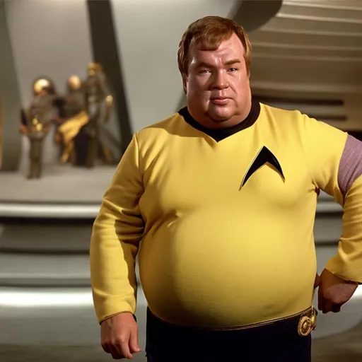 Prompt: Fat Captain Kirk