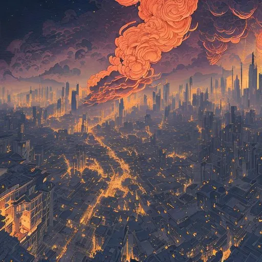Prompt: estroyed village fire smoke hell sky scrapers, tristan eaton, victo ngai, maxfield parrish, artgerm, koons, rhads, ross draws, intricated details, 3 / 4 view, space scene illustrationraston

destroyed village fire smoke hell sky scrapers

destroyed village fire smoke hell sky scrapers

destroyed village fire smoke hell sky full of clouds
