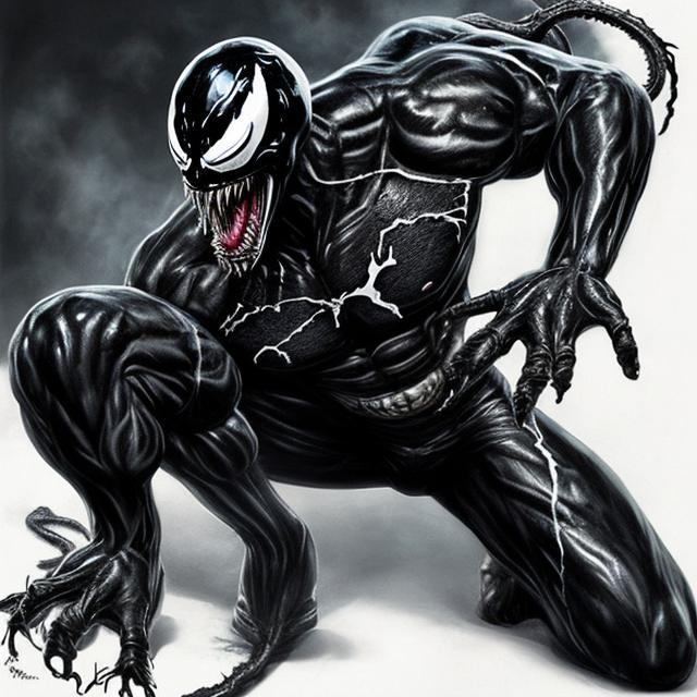 venom, hyper realistic, black, realistic. | OpenArt