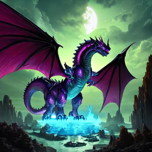 Prompt: The Ur-Dragon (meaning primordial or first dragon) is a giant undead dragon of even greater power than a great Dragon. As the Ur-Dragon is found either by traveling through a riftstone or through the Everfall - it can be assumed that it exists beyond a single world's existence, and is transdimensional - a possible assumption is that there is only one Ur-Dragon throughout the entire multitude of worlds.