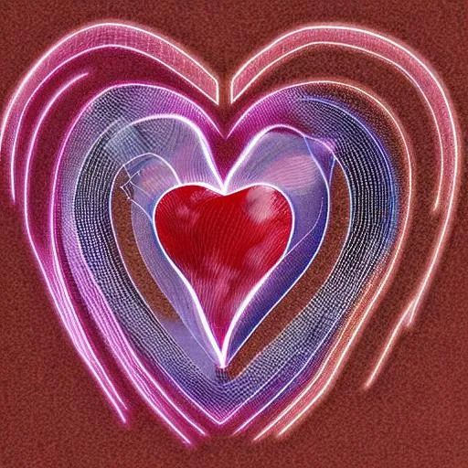 Prompt: An AI heart