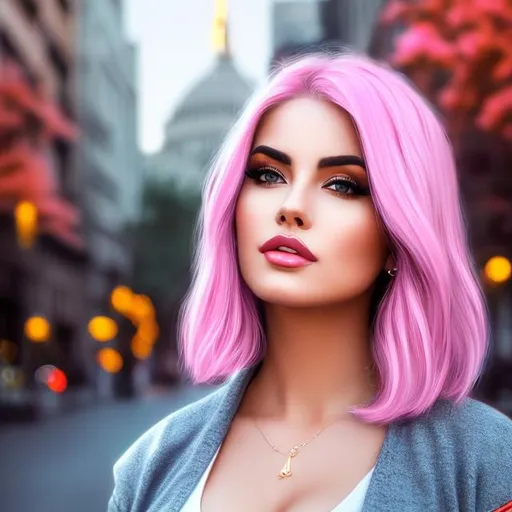 Prompt: Full body Portrait of {porn Artist Ayla on the street } with {pink} hair and with cute face, {High resolution street details}, full body, perfect composition, hyperrealistic, super detailed, 8k, high quality , trending art , trending on artstation , sharp focus , Realistic background image hd, intricate details, highly detailed.