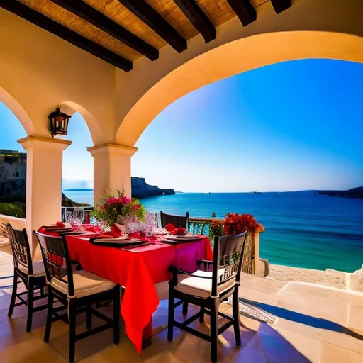 Prompt: "Generate an image of a romantic dinner scene for two at the beach in Polignano a Mare, Italy, known for its stunning coastal views. Set a table right by the shoreline, creating a picturesque beachside dining experience. Place a plate of mouthwatering lasagna with rich bolognese sauce as the main dish, making it the centerpiece of the scene. Additionally, feature two glasses of exceptionally refreshing and sparkling green grape juice with plenty of ice cubes. The emphasis should be on the romantic ambiance, with the lasagna as the star of this beautiful Italian coastal setting."
" ultra hd, realistic, vivid colors, highly detailed, UHD drawing, pen and ink, perfect composition, beautiful detailed intricate insanely detailed octane render trending on artstation, 8k artistic photography, photorealistic concept art, soft natural volumetric cinematic perfect light"

