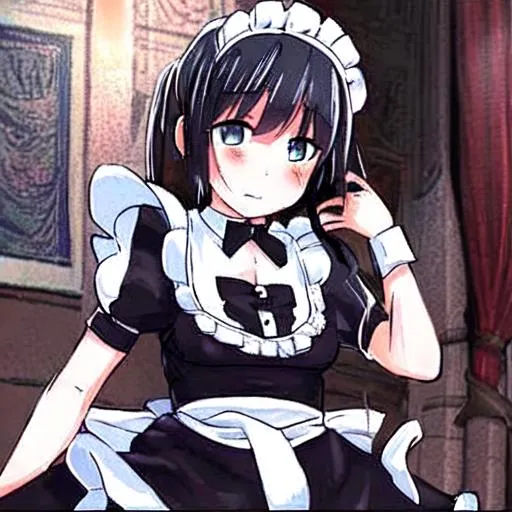 a girl in a maid outfit | OpenArt