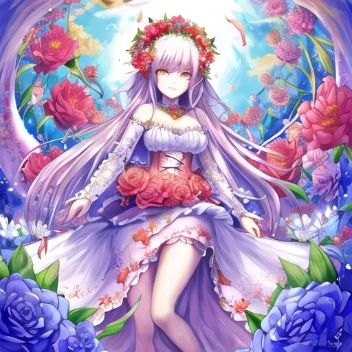 Prompt: flower maiden

