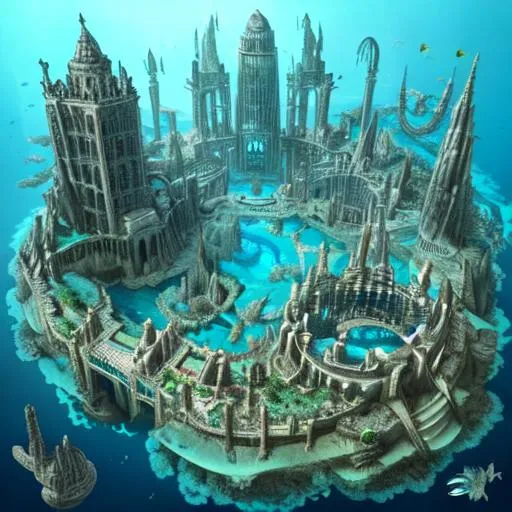 Prompt: underwater atlantis city