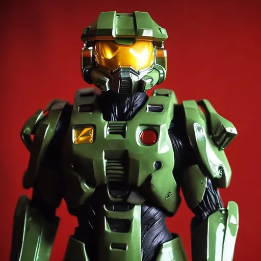 Prompt: Master Chief in the Red Room from Twin Peaks