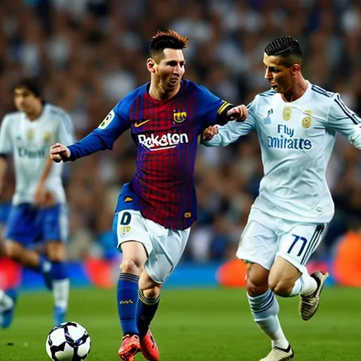 Prompt: Messi and Ronaldo