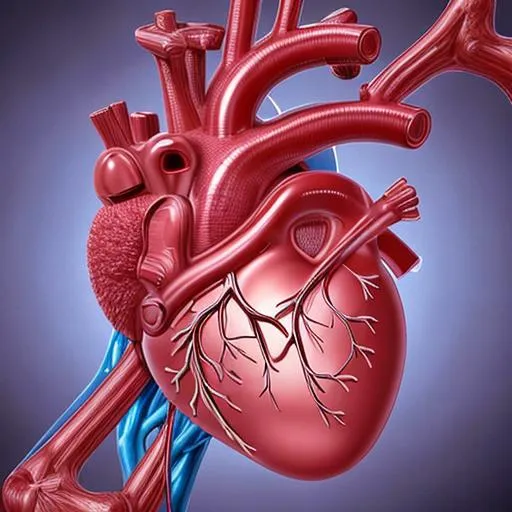 Prompt: human's heart  that is beating just like the real， 3D modle , half anatomical , labled every functional structure like Left atrium right atrium left ventricle right ventricle venous artery valve, with precise color