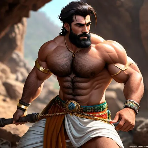 Prompt: (full body of "hariyanvi" man, with rugged handsome  "cocky  face", real  hairy chest and armpits), and "breaking boulders" in a "dirty  kashmir alley", arena, perfect composition, hyperrealistic,super detailed,  8k, high quality, trending art,  trending on artstation, sharp focus, studio photo, intricate details, highly detailed, by greg rutkowski, hyper realistic, real image, deep fake