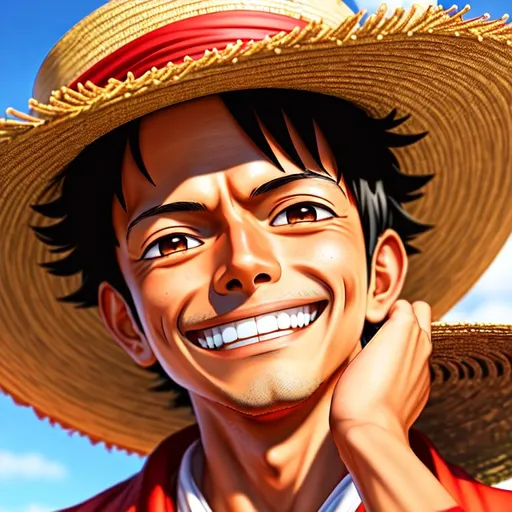 One Piece Monkey D. Luffy grinning