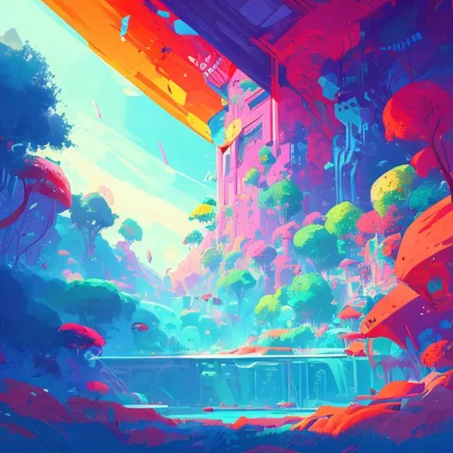 Prompt: nature, vibrant, colorful, bright, subtle, cartoon, professional, concept art, artistic