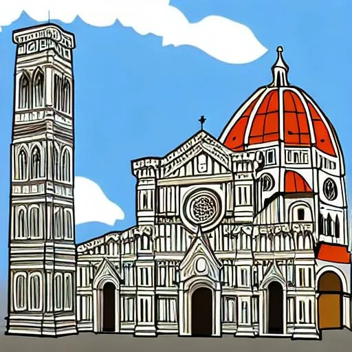 Prompt: create a cartoon style version of the duomo Florence 