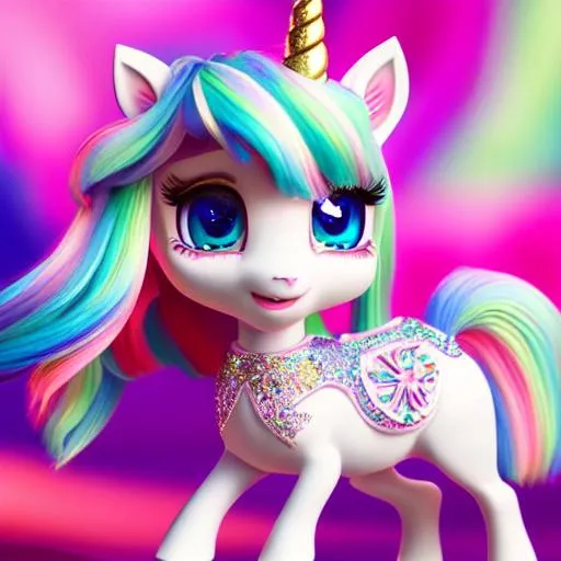 Prompt: a stunning rendition of an adorable unicorn, intricate details, hyperrealistic, Pixar render, very colorful, vibrant, cinematic, ornate, luxury, elite, kawaii chibi