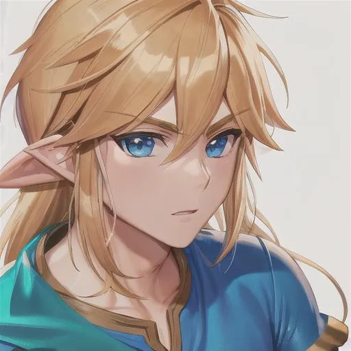 Link from Breath of the Wild, anime style close up! I wanted to