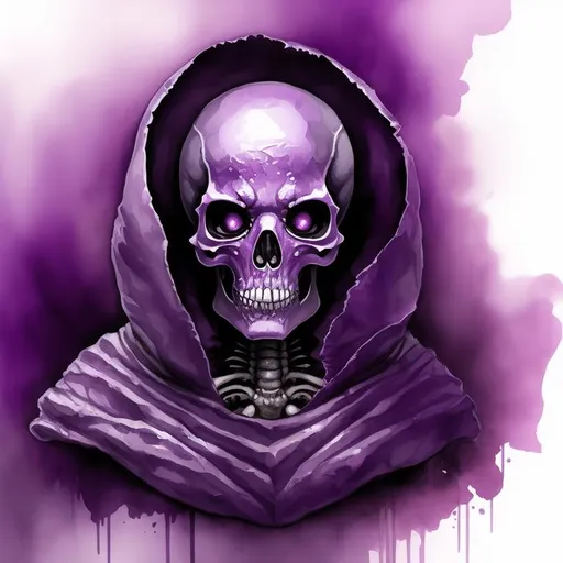 Prompt: Crab, violet shell wreathed with eerie purple flames, purple skull for a head, purple skeleton crab arms, this creature is one of the undead, eerie, horror, creepy night, Masterpiece, Best Quality