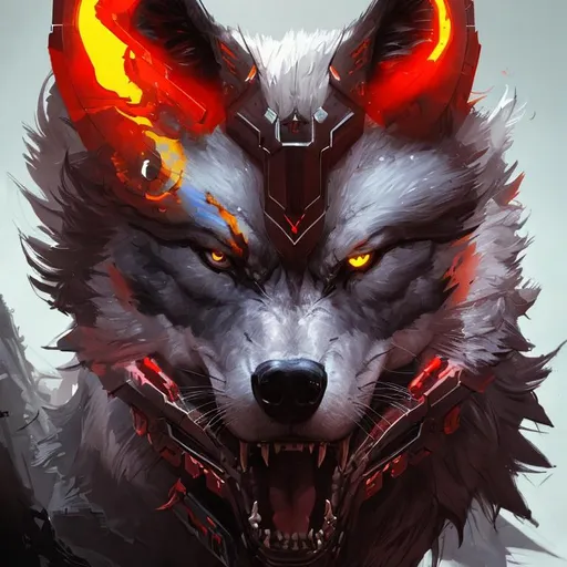 Prompt: Wolf (Punished snake) greg rutkowski, vibrant colors, full hd, high quality, 4k, trending on artstation, oil painting, symmetrical, intricate, highly detailed,