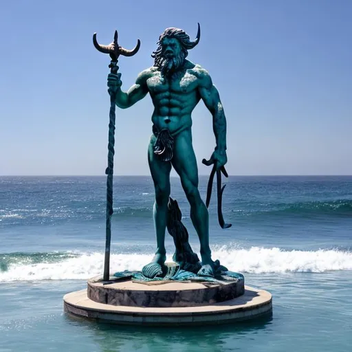Prompt: Poseidon statue
