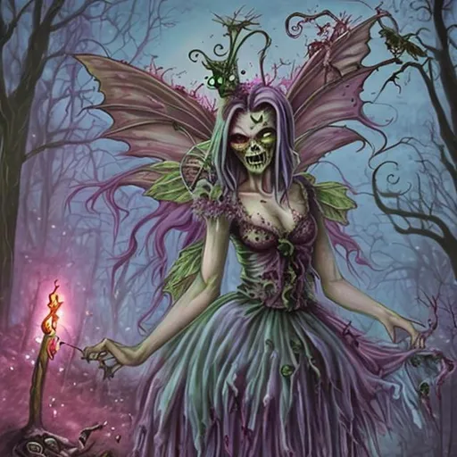 Prompt: zombie fairy






