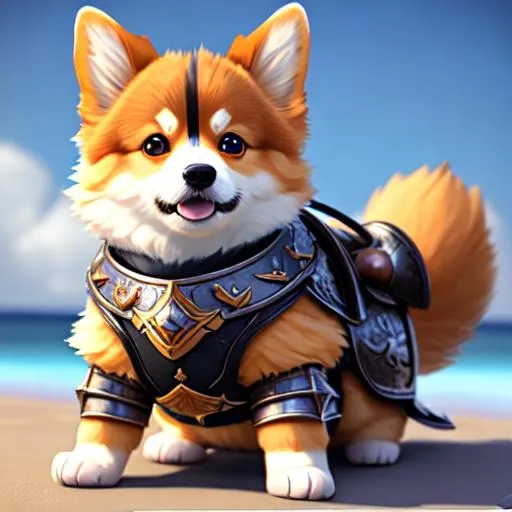 Prompt: super cute fluffy corgi warrior in armor, photorealistic, 4K, ultra detailed, vray rendering, unreal engine <lora:epiNoiseoffset_v2:0. 5> <lora:iu_V35:0. 5>