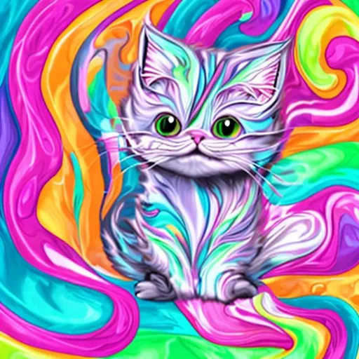 Prompt: Swirled candy cat