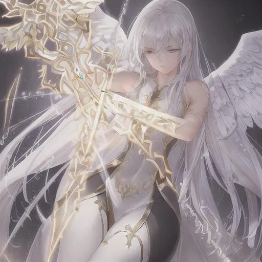 Prompt: full body, zoom out, hero landing, Androgynous god + angelic face + +immense detail + A focused male figure, full figure + Full HD render + immense detail + dramatic lighting + well lit + black, character sheet, + fine esoteric symbolism | ultra - detailed realism, soft cinematic lighting, high - quality, engraved | highly detailed |digital painting, artstation, concept art, smooth, sharp focus, Nostalgic, ethereal, nebula, 8k, hyper detailed, intricate detail, photorealistic, crystal landscape 