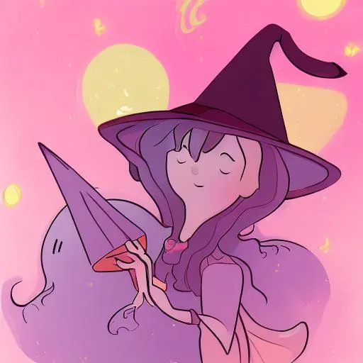 Prompt: Witch, aesthetic, pastel, beautiful, painting, strawberries, cute, flowers, soft, lemons, art, rpg, sweet, milk, crystals, highres, illustration, Steven universe, moon, stars, space, sci fi, alien