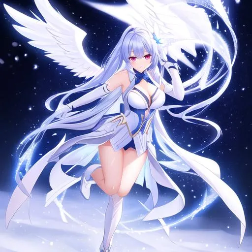 Prompt: valorant viper 

snow, snowfall, angelic lighting, dramatic, 

crisp image, clear image, 4k ultra HD, pc background, pfp, pinterest aesthetic, full body, shoulders up, 