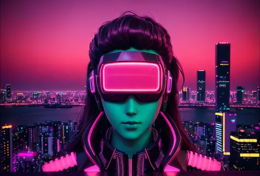 Prompt: synthwave, tokyo cityscape, retrowave, neon, synthwave, vaporwave, ,Whole body. Full Figure, from distance. nightime cityscape background.HDR, 64K,high quality portrait of a hyperdetailed  ultra-realistic, 3d lighting, perfect composition,8k octane, 3d