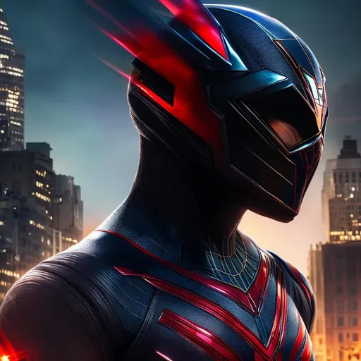 Prompt: High resolution hyperrealistic dynamic image of young avenger patriot merged with miles morales, symmetrical detailed photorealistic face, highly detailed, cinematic, uhd, hdr, 64k