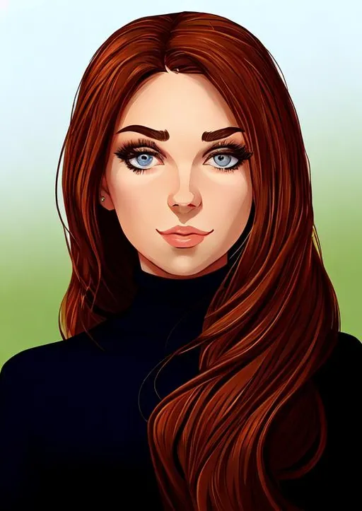 Prompt: Beautiful woman cartoon portrait