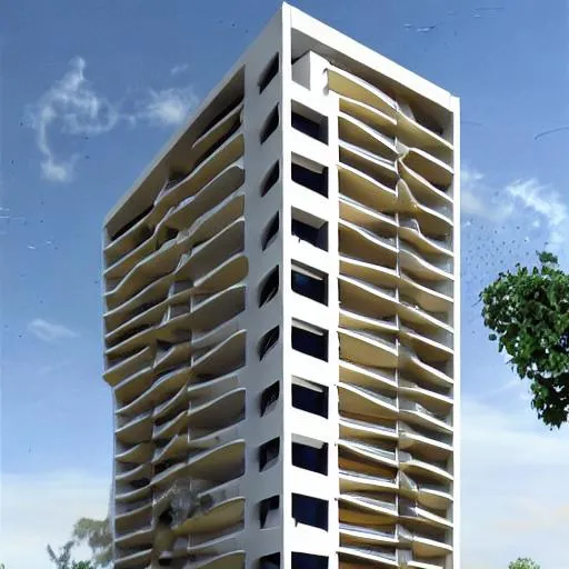 Prompt: arquitectura orgánica parametrica, edificio condominio de 15 pisos