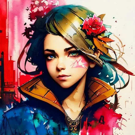 Prompt: disney banksy art sticker, fantasy character, soul, digital illustration, comic book style, steampunk noir, perfect anatomy, centered, approaching perfection, dynamic, highly detailed, watercolor painting, artstation, concept art, soft, sharp focus, illustration, art by Carne Griffiths and Wadim Kashin