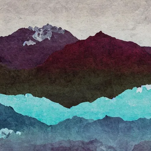 Prompt: A mood stained mountain lake