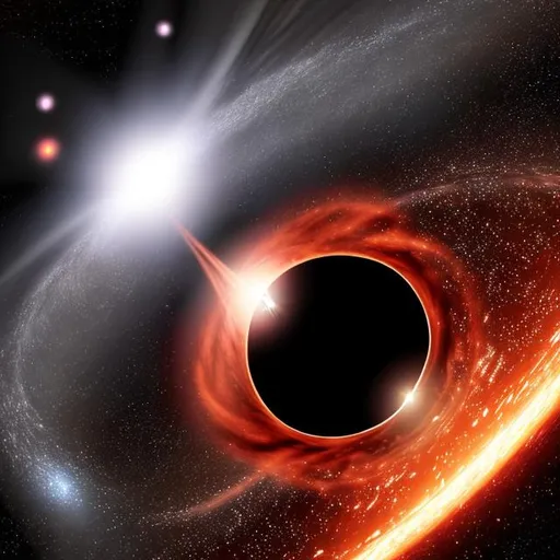 Prompt: black hole eating a star

