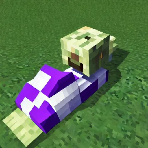 Prompt: minecraft snail