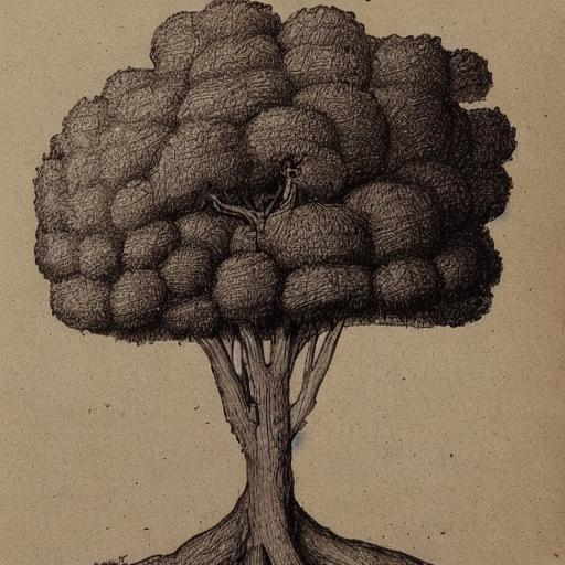 The Old Apple Tree, Drawing by Aleksandr Petrunin | Artmajeur