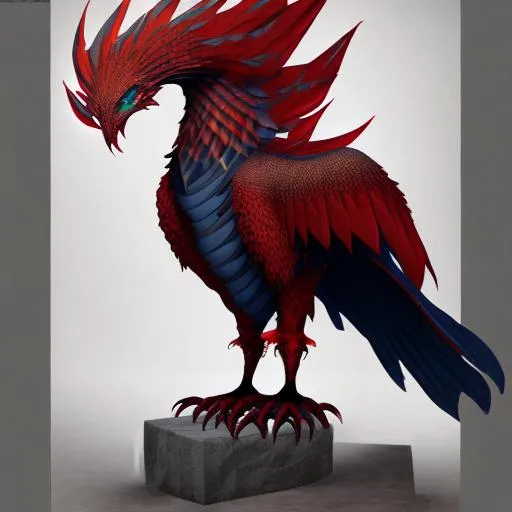 Prompt: Griffin phoenix hybrid 