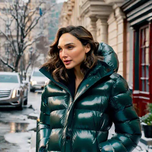 Prompt: Gal Gadot in Puffy Jacket