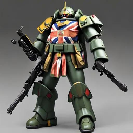 Prompt: World war 2 British Commonwealth Gundam