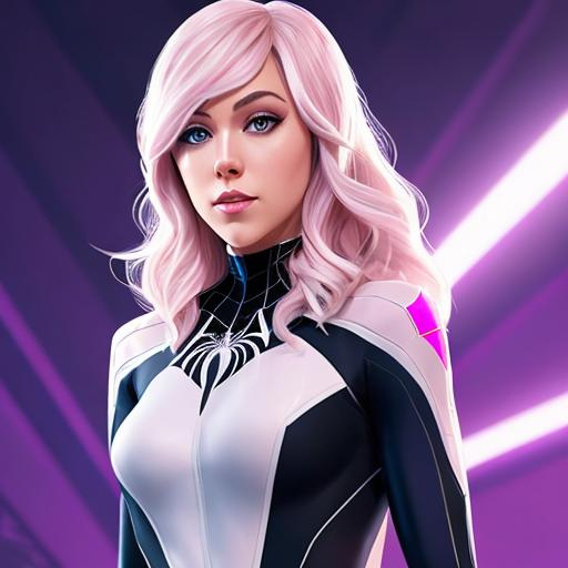 Spider Gwen, full body, high detail, intricate, eleg... | OpenArt